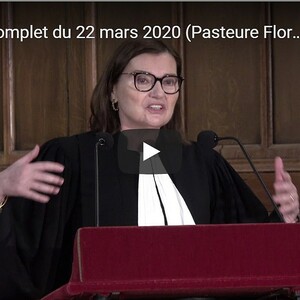 Culte du 22 mars 2020 au temple de l'Etoile